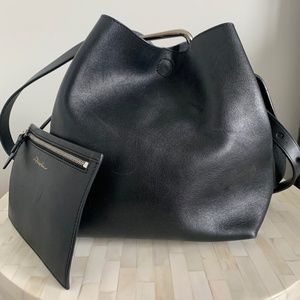 3.1 Philip Lim Black Leather Bucket Bag